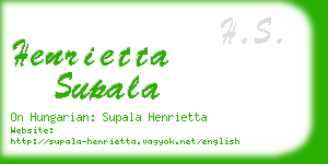 henrietta supala business card